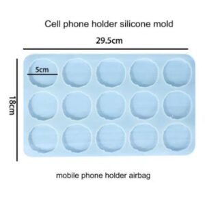 Round Agate Pop Socket Silicone Mould - 15 Cavity (2 Inch Diameter, Approx. 5-7mm Depth) | Resin Phone Grips & Charms