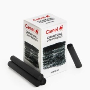 Camel Compressed Charcoal Sticks - Rich Blacks for Expressive Art (Single Stick & Box of 20 Options)