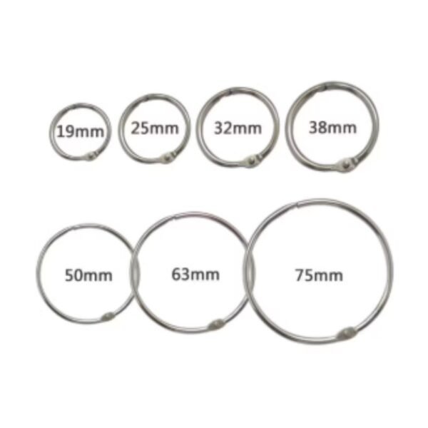 Book Rings / Loose Leaf Binder Rings - Golden (20mm & 25mm) | Pack of 10 for Crafts, Journals & Organization 16 156 1 1