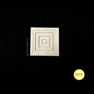 3D Wooden Relief Coaster Square 4"