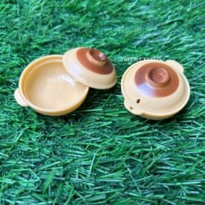 Miniature Casserole with Lid (Yellow & Brown) - 4cm | Authentic Dollhouse Cookware & Tiny Kitchen Decor