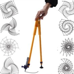 Professional Large Compass Multi-Purpose Teaching Aid - 18"x2.9" | School Geometry & Whiteboard Tool