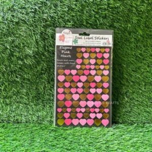 Pink & Golden Heart Stickers – Elegant & Charming (2 Types)