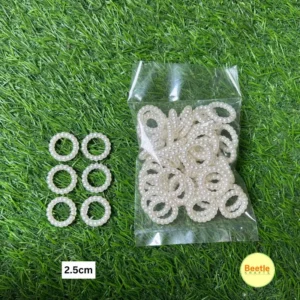Mini Pearl Rings - Approx. 50 Pcs Pack (2cm & 2.5cm) | Elegant Embellishments for Crafts, Decor & DIY