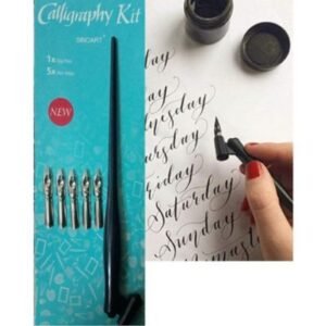Oblique Holder Calligraphy Dip Pen Set – DIY Hand Lettering Kit with Nib 5 Types