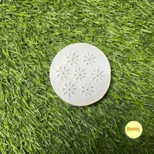 White 7 Cavity Flower Silicone Mould - 3" Approx