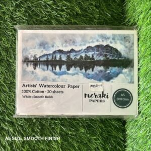 Meraki Watercolor Paper 300 GSM 100% Cotton – Smooth Finish (Sizes: A3 / A4 / A5)