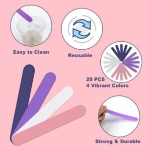 PVC Resin Stir Sticks (5 Pcs) - Reusable Mixing Tools for Epoxy Resin, Pigments & Crafts | Bubble-Free Mixing & Easy Clean
