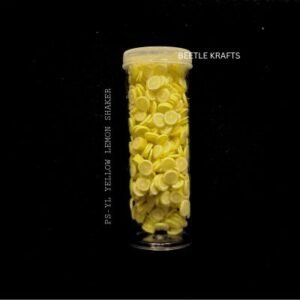 Yellow Lemon Slices Polymer Shaker 20gm Pack | Approx 6x5mm Tiny Fruit Clay Slices for Resin Art, Shaker Cards & DIY Crafts