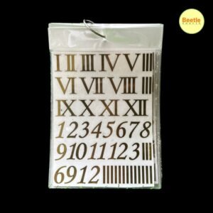 Roman & Arabic Clock Numbers Metallic Resin Sticker Sheet (A5 Size) – Gold Numeric Motifs for Resin Art, Custom Clocks & Crafts