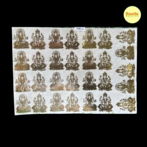 Laxmi Ganesh Metallic Resin Sticker Sheet (A4 Size) – Gold Divine Motifs for Resin Art, Coasters & Festive Crafts