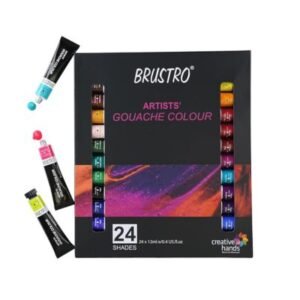 Brustro Artist's Gouache Colour - Set of 24 Vibrant 12ml Tubes