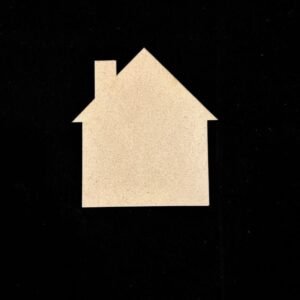 House MDF Cutout (3.5x4 Inch) | Wooden Shape for DIY Crafts, Home Decor & Model Making