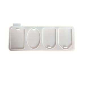 4-Cavity Silicone Luggage Tag Mould (2x4 Inch) - Craft Personalized Resin Travel Tags