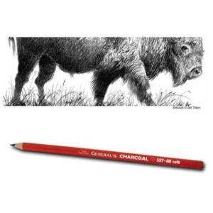 General's "The Original" Charcoal Pencil - 2B Medium | Smooth, Blendable & Rich Black for Sketching & Fine Art
