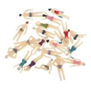 Model People Figures - Painted Beach Crowd Miniatures (Scale 1:75, Pack of 6)
