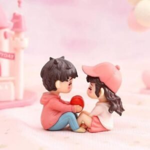 Miniature Couple Set (1 Pair) - Boy & Girl Figurines | Poly Resin | Ideal for Fairy Gardens, Terrariums & DIY Crafts