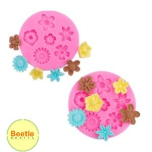 Multi-Flower Mould (6-in-1 Cavities) - Food-Grade Silicone Mould for Fondant, Resin Art, Soap Making & Crafts | Create Diverse Floral Designs