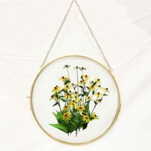 Vintage Brass Glass Frame – Round (4, 6, 8 Inch)