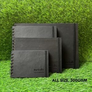 Meraki Spiral Bound Sketchbook – 300gsm | A6 / A5 / Square / A4 | 30 Pages | Heavyweight Premium Paper for Mixed Media & Painting