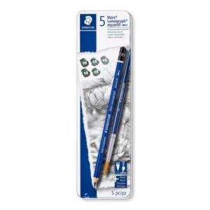 Staedtler Lumograph Aquarell Watercolour Pencil Set (4B, 6B, 8B + Brush)