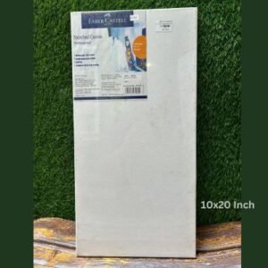 Faber Castell Stretched Canvas (White) – 10x20 Inch