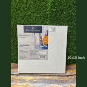 Faber Castell Stretched Canvas (White) – 10x10 Inch