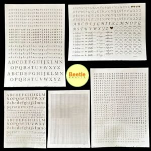 Golden Embossed Sticker Sheets - Alphabet Collection (A4 Size)