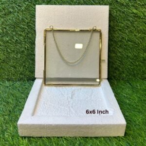 Vintage Brass Glass Frame – Square (6 & 8 Inch)