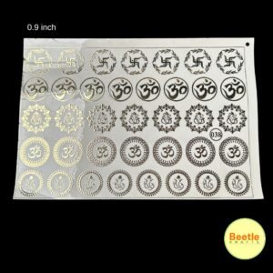 Embossed Sticker: Small Swastik (Size : A5)