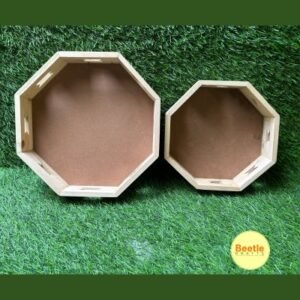 Pinewood Octagon Trays : 8/10 Inch