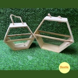 Pinewood Hexagon Hamper Trays : 8/10 Inch