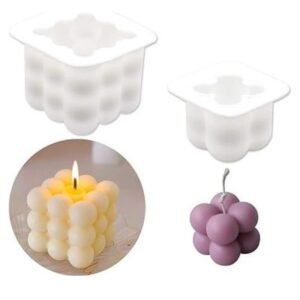 Bubble Candle Silicone Mould Set - 1.5 & 2.5 Inch | High-Quality Reusable Moulds for Trendy & Modern DIY Candle Making