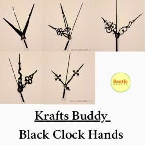 Krafts Buddy Clock Hands – Black (3.5" / 4" / 4.3" / 4.5") | Compatible with Krafts Buddy Clock Mechanism