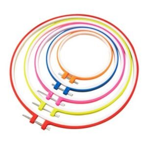 Embroidery Hoop Ring Frame - Set of 5 Pcs (4.5 inch to 10.6 inch, Multicolor)
