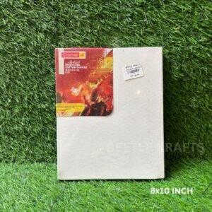 Artists' Canvas Frame (White) – 8x10 Inch | Primed Cotton Surface for Acrylic & Oil Painting