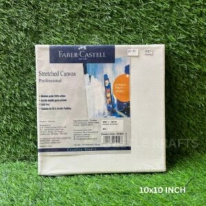 Artists' Canvas Frame (White) – 10x10 Inch | Primed Cotton Surface for Acrylic & Oil Painting
