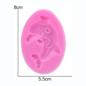Dolphin Silicone Mould (8x5.5cm) - For Resin, Clay & Fondant