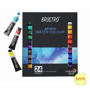 Brustro Artists Watercolour Set - 24 Vibrant Colours in 12ml Tubes for Professional Art