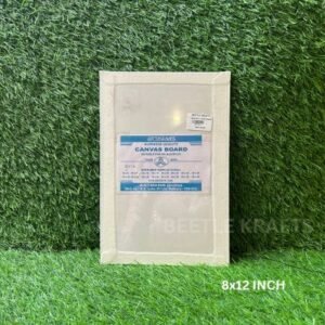 Artists' Canvas Board (White) – 8x12 Inch | 10 oz Primed Cotton Surface for Acrylic & Oil Painting