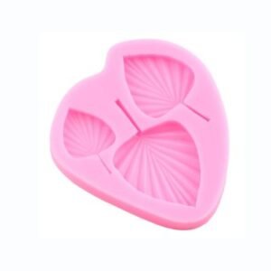 Fan Leaf Silicone Mold Flower Leaves Fondant Cake Mold For Cake Decorating Cupcake Topper Candy Polymer Clay Chocolate Gum Paste