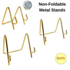 Metal Stand (Non-Foldable) - All Sizes (3/4/6 Inch) Golden