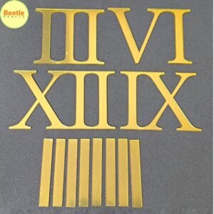Golden Roman Clock Numerals with Sticks - 1.5 Inch