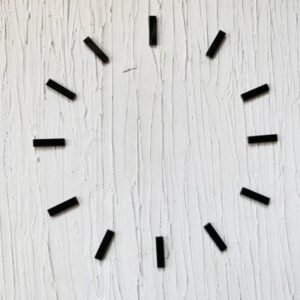 Black Clock Numeral Sticks - 0.8 Inch (12-Piece Set)