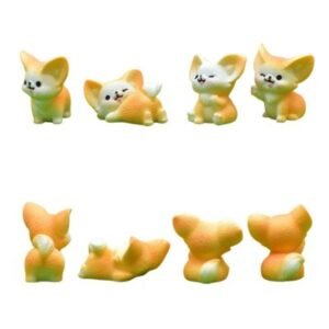 Miniature Orange Cat (1 Pc) - Tiny 2x3x1 cm Resin Figurine for Dollhouses, Fairy Gardens & Dioramas
