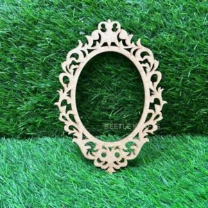MDF Cutout: Oval 7.6x5 Inch, 2mm Thickness