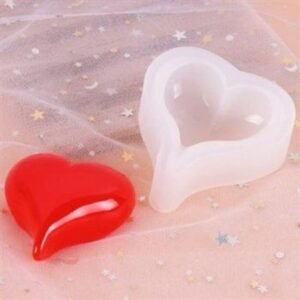 Heart Silicone Mould – 1 Inch (1 cm Depth) for Resin Art