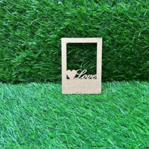MDF Cutout: Love (4 x 2.9 Inch, 2.5mm Thickness)