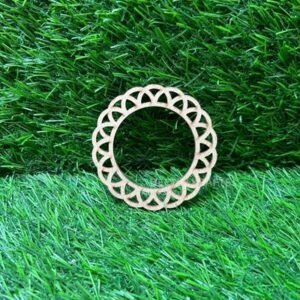 MDF Cutout: Vintage Frame - Circle 3", Thickness 2mm
