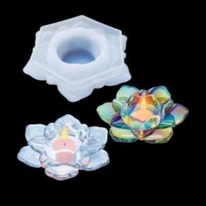 Lotus Shape T-Light Mould (Open Lotus) - 9.5x11 cm, 35mm Depth